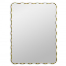 Зеркало в скандинавском стиле в золотой волнистой раме Fancy Gold (Фэнси) Smal 60*80 см 