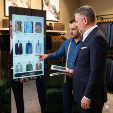 Умное зеркало без рамы для гардеробной, для примерочной (Smart Dressing Mirror) Смарт 001 